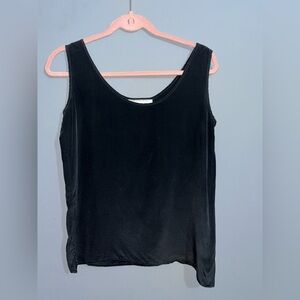 Adrianna Papell Black silk Sleeveless Tank Top size small
